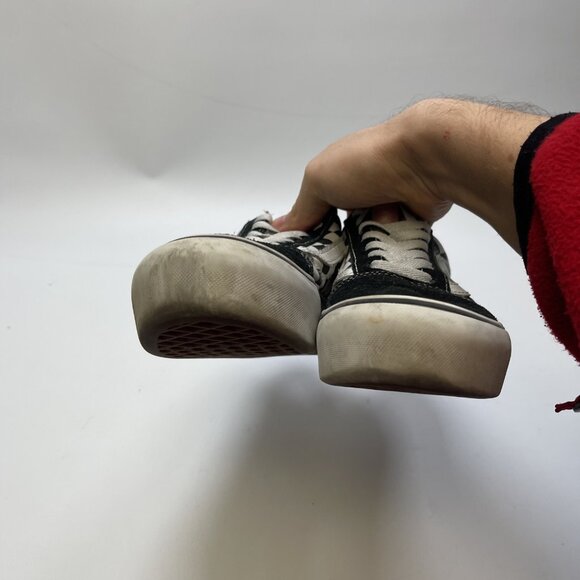 Y2K Vans Old Skool Platform Black White Checkerboard Women’s Size 6 Skater Punk - Picture 5 of 14